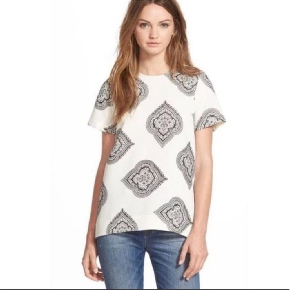 ✨Host Pick ✨ Madewell Short Sleeve Printed Blouse XSmall